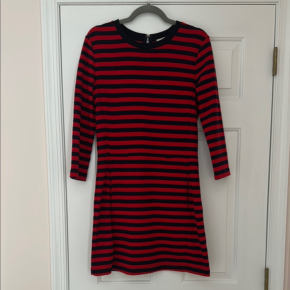 Striped Red and Black Dress